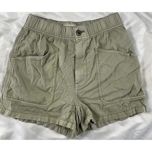 Madewell Khaki Green Pull-On Utility Shorts Casual Outdoor Pockets Size 24 258